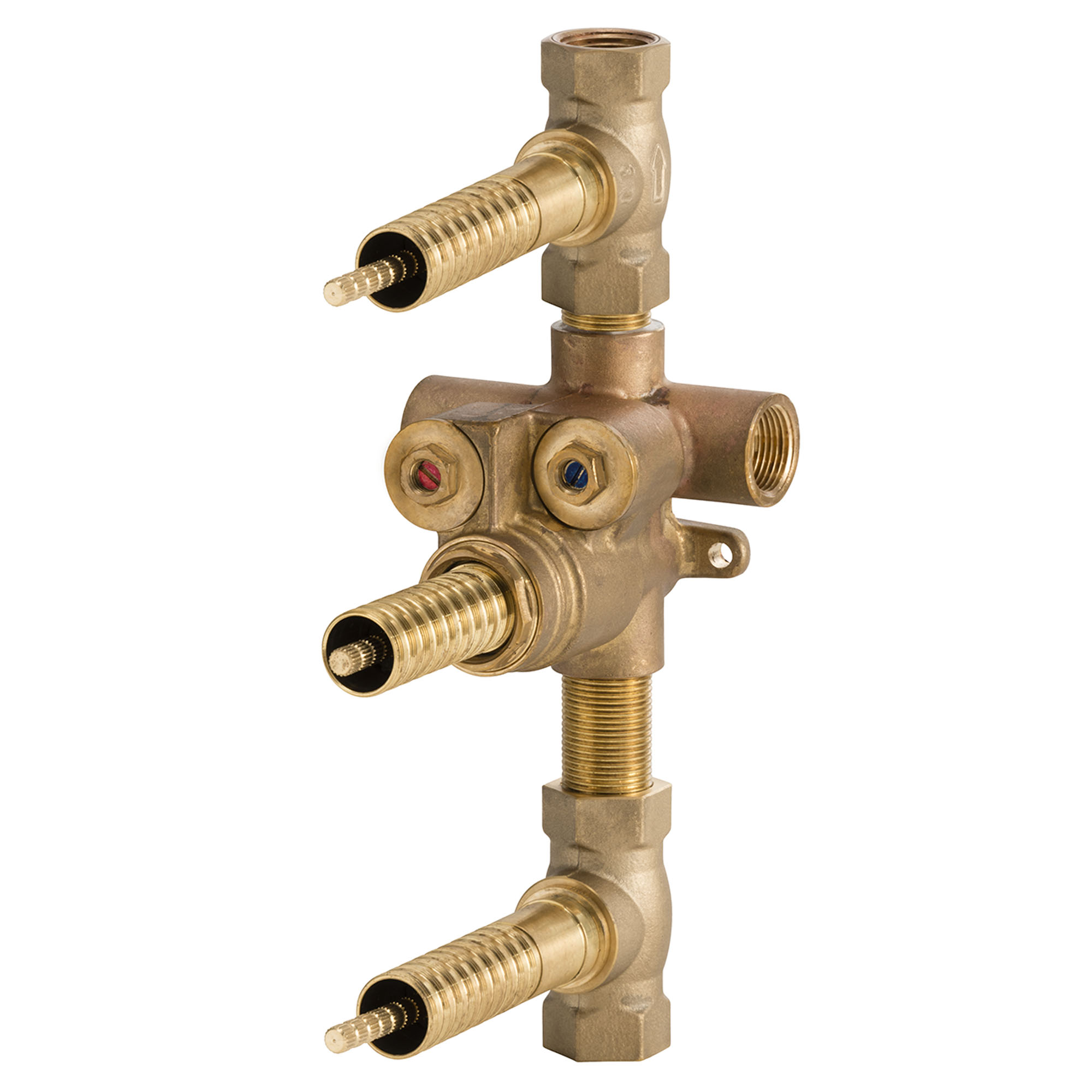 3-Handle Thermostatic Rough Valve with 2 Volume Controls